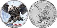 USA Silbermünze USA Silver Eagle KI Cyber Eagle (8) 2024 1 oz Farbe Stempelglanz -