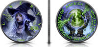 USA 1 USD USA Halloween 2024 Witch Spells Silver Coin 1 oz Silver 999 American Eagle Color -