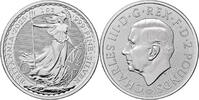 Großbritannien 2 Pfund Silver Coin Britannia Charles 1 oz 2025 Royal Mint Silver 999 Fine Silver -