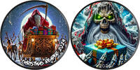 USA 1 USD Silver coin 1 oz ASE - Christmas Reaper 2024 - Christmas Ruthenium Color -