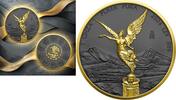Mexiko  Silver coin 1 oz Mexico Libertad Golden Ring 2024 Ruthenium Yellow Gold 999 Brilliant Uncirculated