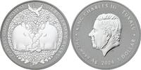 Tuvalu 1 TVD Silver coin 1oz Ottifant Ottifanten 2024 "Caritas Omnia Potest" Rüsselfanten -