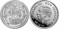 Neuseeland 50 Cents Silver coin 1 oz Dwelling Taniwha Maori Taniwha Cave 2024 Silver 999 -