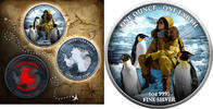 Fidschi Silver coin 1 oz Fiji One Earth 2022 Continents Antarctica Silver Color -