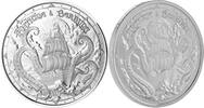 Karibik Inseln 2 Dollar Silver coin 1oz Eastern Caribbean EC8 Antigua Barbuda Rum Runner and Kraken 2024 -