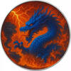 Polen 1 Dollar Silver coin 1 oz American Eagle Dragon of Chaos Color Dragon Silver Coin 999 -