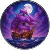 Polen 1 Dollar Silver Coin 1oz American Eagle Masters of the Seas #3 Amethyst Crown Antique Col -