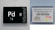   Schweiz Palladiumbarren 1 Gramm ESG Palladium Barren 999.5 Unzirkuliert/Prägefrisch (UNZ/PRF)