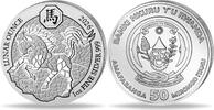 50 Ruanda-Franc 2026 Ruanda Silbermünze 1 oz Ruanda Lunar Ounce - Jahr des Pferdes - 2026 ST OVP Stempelglanz