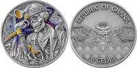 Ghana 5 Credis Silver coin 1 oz Memento Mori Miner 2025 Color Proof Ghana 5 Credis Silver -
