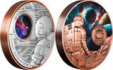 Samoa 1 Dollar Copper - Silver coin 355 grams Cosmic Encounters 2025 rotating window AF HR -