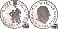 Norwegen 100 Kroner 100 Kronen 1992 - Eishockey -