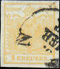 1 Kreuzer Maschinenpapier zitronengelb - Nr.1MIII -