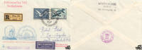 Österreich Österreich Luftpost-R-Brief 1954, 2/3 Schilling Flugpostmarken Heimische Vogelwelt, Eröffnungsflug SAS Nordpolroute -