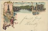 Deutschland Ansichtskarte Epinal, Farblitho, gelaufen 1897 -