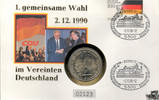 Deutschland Numisbrief - 1. gemeinsame Wahl im verienten Deutschland -