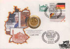 Belgien 1 Mark 1989 + 3 Marken Mark Numisbrief Deutschland - 40 Jahre BRD -