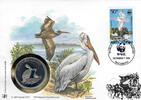 Russische Föderation Numisbrief Rumänien 1993 - WWF Pelikan -