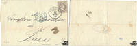 Österreich Österreich Brief 1874, 25 Kreuzer 1867 I, von Triest nach Paris -