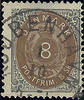 Albanien Dänemark o 1871 - Freimarken: Kroninsignien im Doppeloval - 8 Schilling -