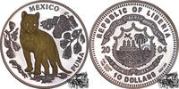 Liberien 10 Dollar 10 Dollar 2004 - Mexico, Puma, Diamantaugen -