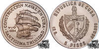 5 Pesos 5 Pesos 1984 - Segelschiff Santisima Trinidat -