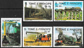 São Tomé und Príncipe Sao Tomé und Principe 1989 ** - Lokomotiven -