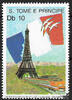 São Tomé und Príncipe Sao Tomé und Principe 1989 ** - Eisenbahnzug, Eiffelturm (Paris) -