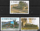São Tomé und Príncipe Sao Tomé e Principe 1987 ** - Lokomotiven -