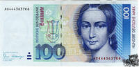 100 Mark 1989 - Deutschland - vorzüglich -