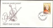 Ghana ** 1993 - 200. Todestag Mozart FDC -
