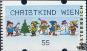 Österreich 2006 Automatenmarke ** - € 0,55 - Spielende Kinder im Schnee: Christkind Wien -