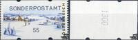 Österreich 2006 Automatenmarke ** - € 0,55 - Druckzylinder-Überlauf mit Nummer - Winterlandschaft: Sonderpostamt -