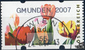 Österreich 2007 Automatenmarke o - € 0,55 - Druckzylinder-Überlauf - Tulpen: Gmunden 2007 -