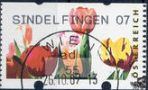 Österreich 2007 Automatenmarke o - € 0,55 - Fehlschnitt horizontal - Tulpen: Sindelfingen 07 -