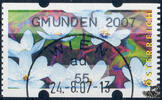 Österreich 2007 Automatenmarke o - € 0,55 - Leberblümchen: Gmunden 2007 -