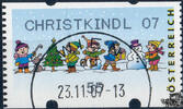 Österreich 2007 Automatenmarke o - € 0,55 - Spielende Kinder im Schnee: Christkindl 07 -