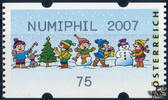 Österreich 2007 Automatenmarke ** - € 0,75 - Spielende Kinder im Schnee: Numiphil 2007 -