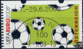 Österreich 2008 Automatenmarke o - € 1,00 - Fußbälle: 7. - 29.06.2008 -