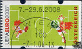 Österreich 2008 Automatenmarke o - € 1,00 - Maskottchen Trix und Flix auf dem Fußballplatz: 7.-29.06.2008 -