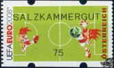 Österreich 2008 Automatenmarke ** - € 0,75 - Maskottchen Trix und Flix auf dem Fußballplatz: Salzkammergut -
