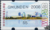 Österreich 2008 Automatenmarke ** - € 0,55 - Wien mit Donau: GMUNDEN 2008 -