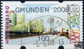 Österreich 2008 Automatenmarke o - € 1,00 - Reichsbrücke Wien: GMUNDEN 2008 -