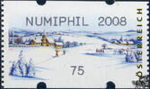 Österreich 2008 Automatenmarke ** - € 0,75 - Winterlandschaft: NUMIPHIL 2008 -