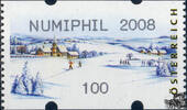 Österreich 2008 Automatenmarke ** - € 1,00 - Winterlandschaft: NUMIPHIL 2008 -