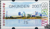 Österreich 2008 Fehldruck Automatenmarke ** - € 0,75 - Fehldruck; Wien mit Donau: GMUNDEN 2008 -