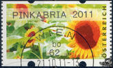 Österreich 2011 Automatenmarke o - € 0,62 - Sonnenblumen: PINKABRIA 2011 -