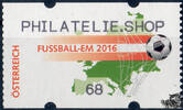 Österreich 2016 Automatenmarke ** - € 0,68 - Europakarte, Fußball: PHILATELIE.SHOP -