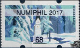 Österreich 2017 Automatenmarke ** - € 0,68 - Kapelle in Winterlandschaft: NUMIPHIL 2017 -