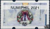 Österreich 2021 Automatenmarke ** - € 0,85 - Weihnachtskranz: NUMIPHIL 2021 -